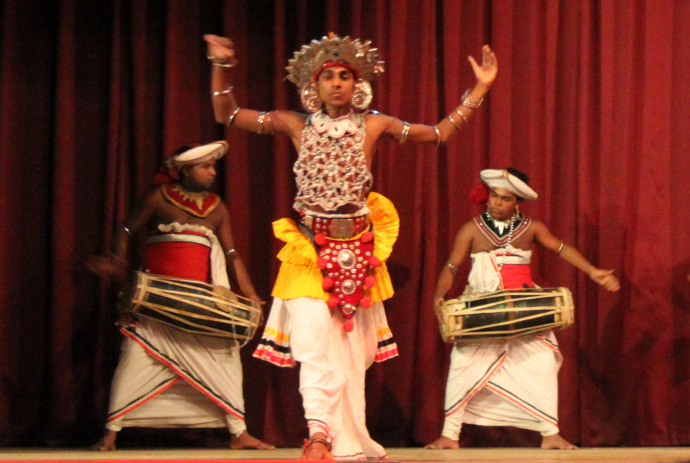 Danseurs en costume traditionnel
